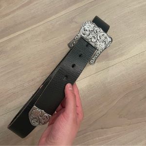 Nocona Black Leather Belt